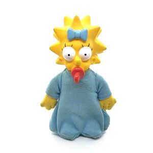 Maggie Simpson Vtg 1990 The Simpsons Vinyl Plush Doll Toy Doll 8" Matt Groening